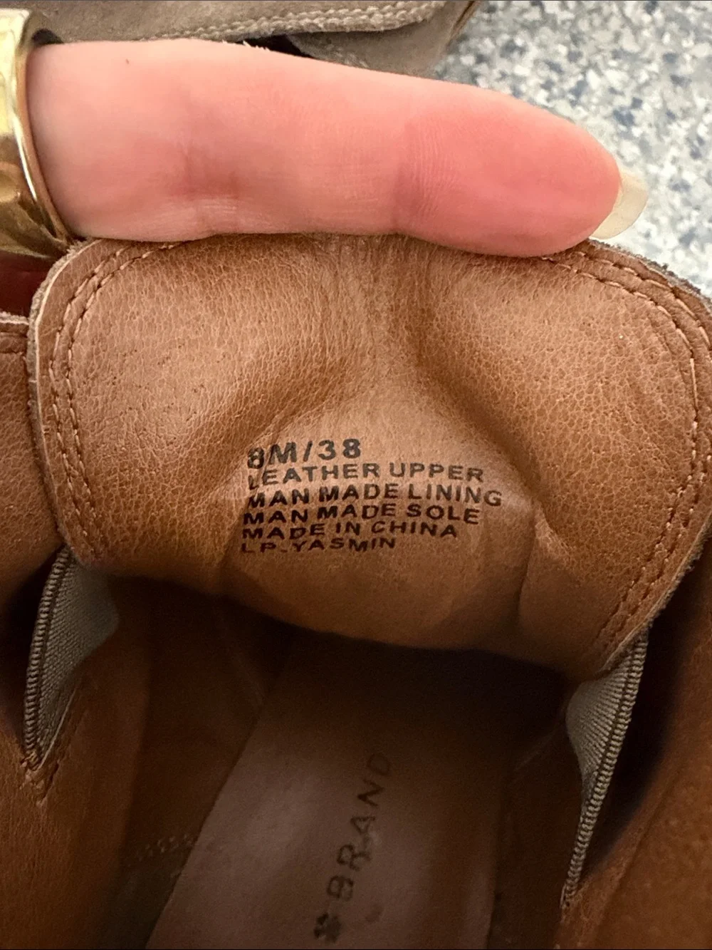 Lucky Brand Taupe Suede Wedge Ankle Boots